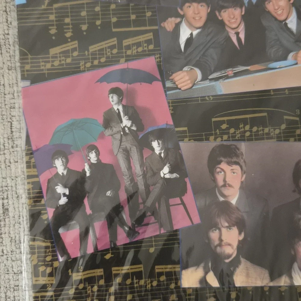 Vintage 1994 The Beatles Gift Wrap Sealed 2 Sheets 20x30